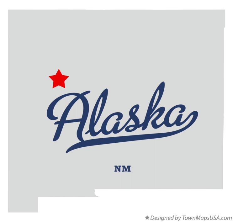 Map of Alaska New Mexico NM