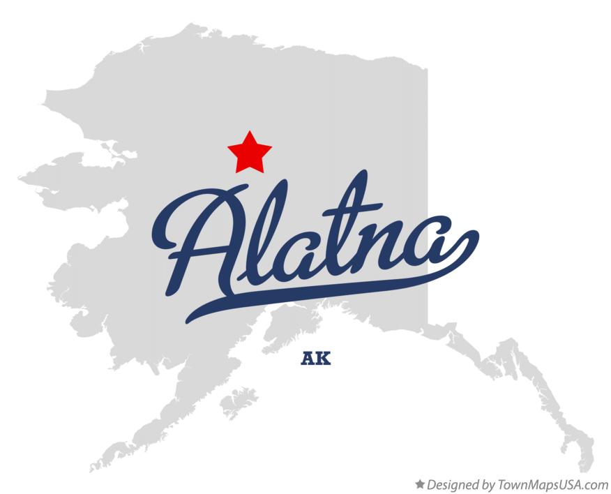 Map of Alatna Alaska AK