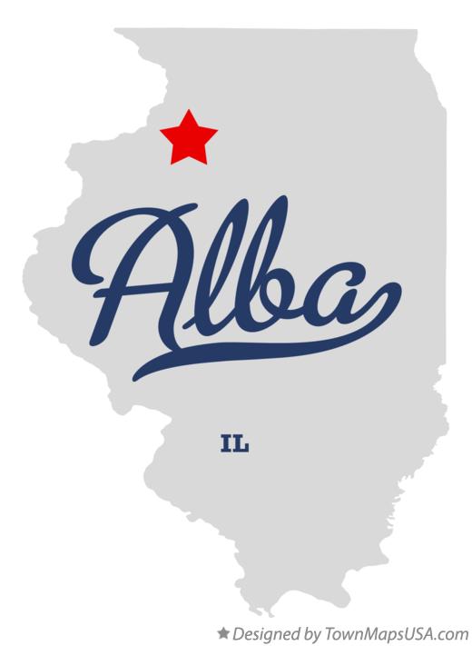 Map of Alba Illinois IL