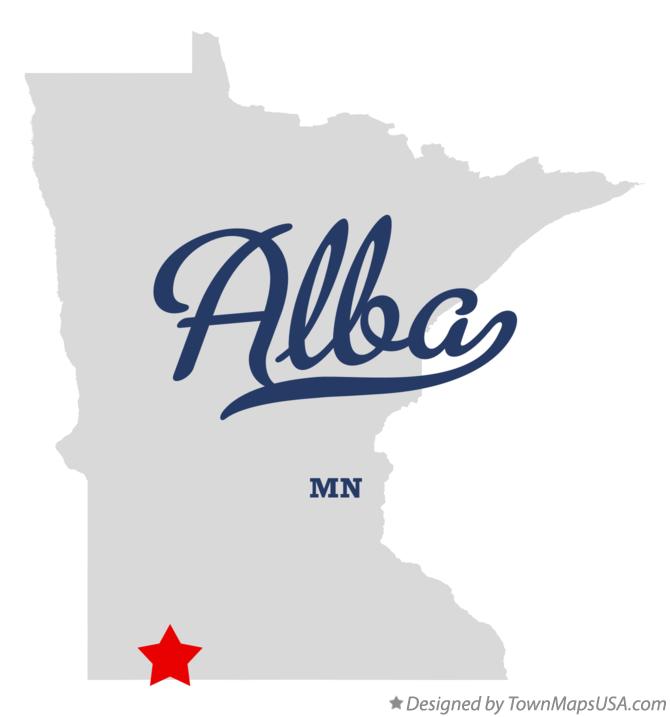 Map of Alba Minnesota MN