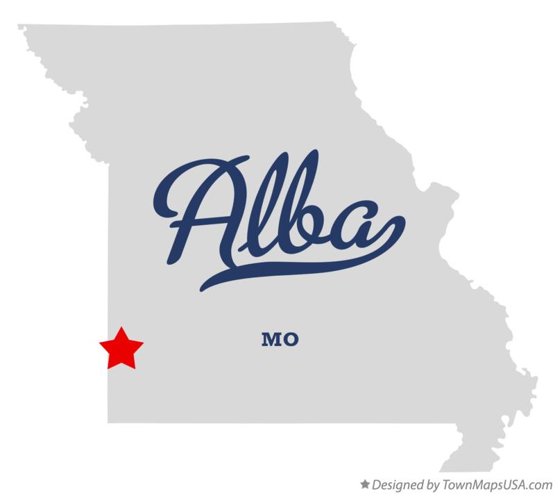 Map of Alba Missouri MO