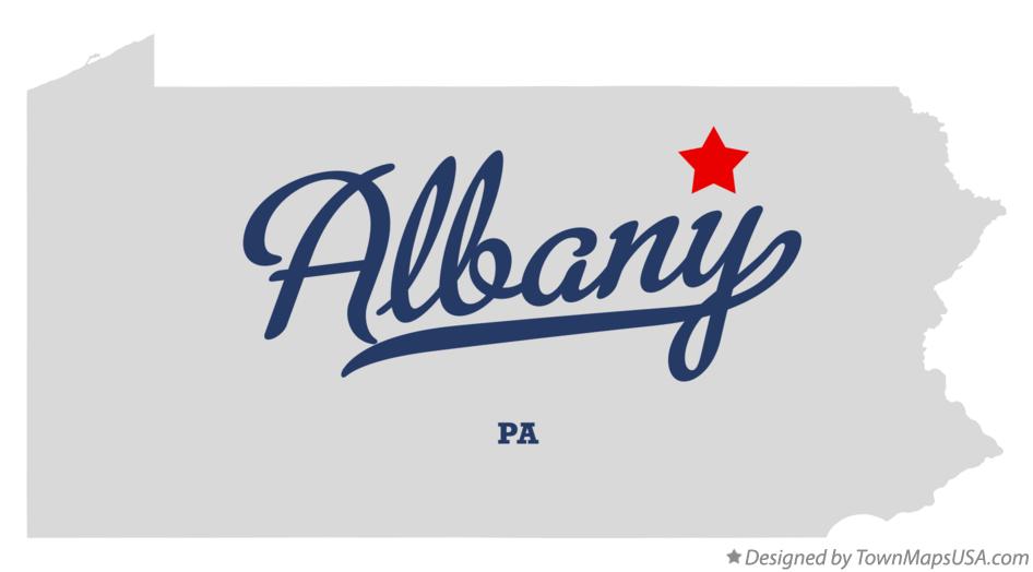 Map of Albany Pennsylvania PA