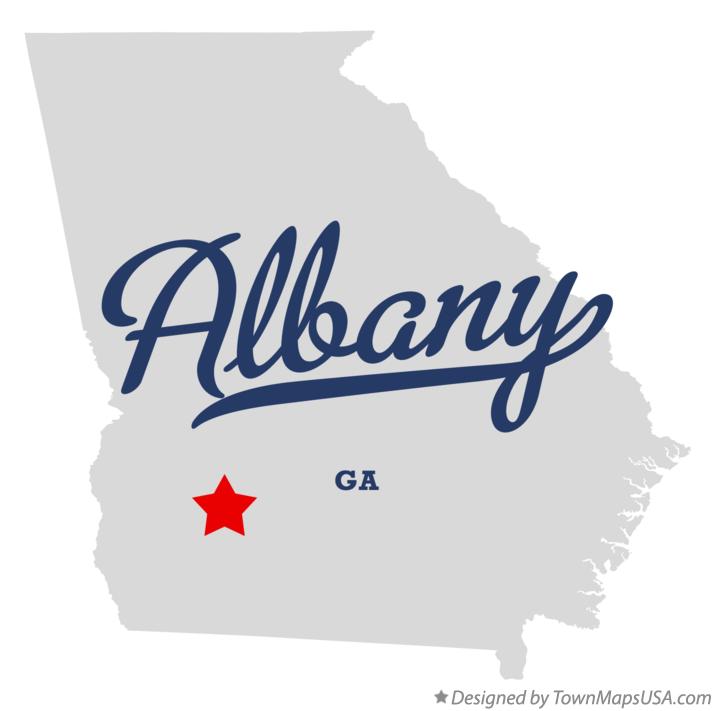 Map of Albany Georgia GA