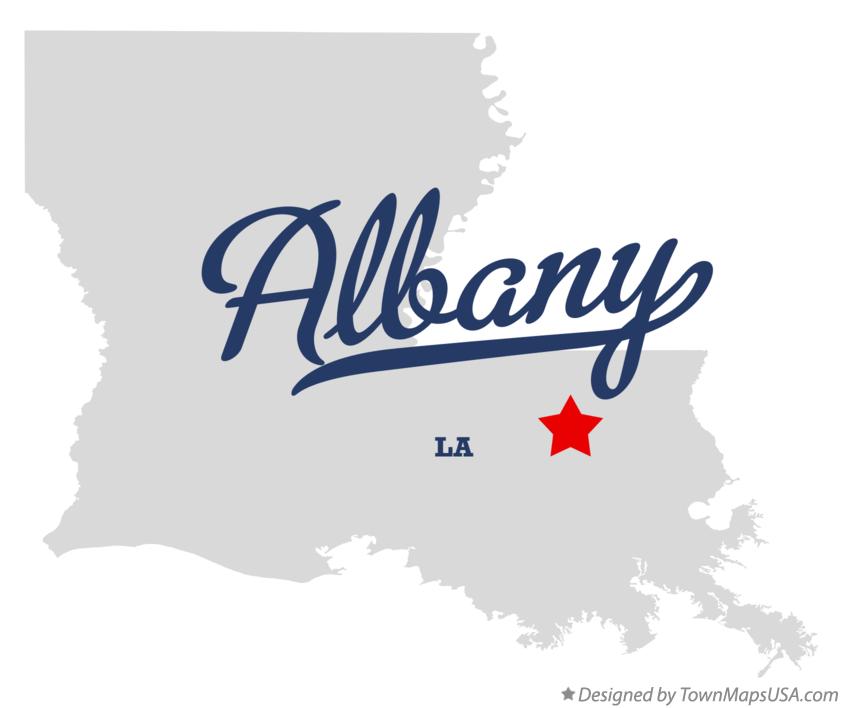 Map of Albany Louisiana LA