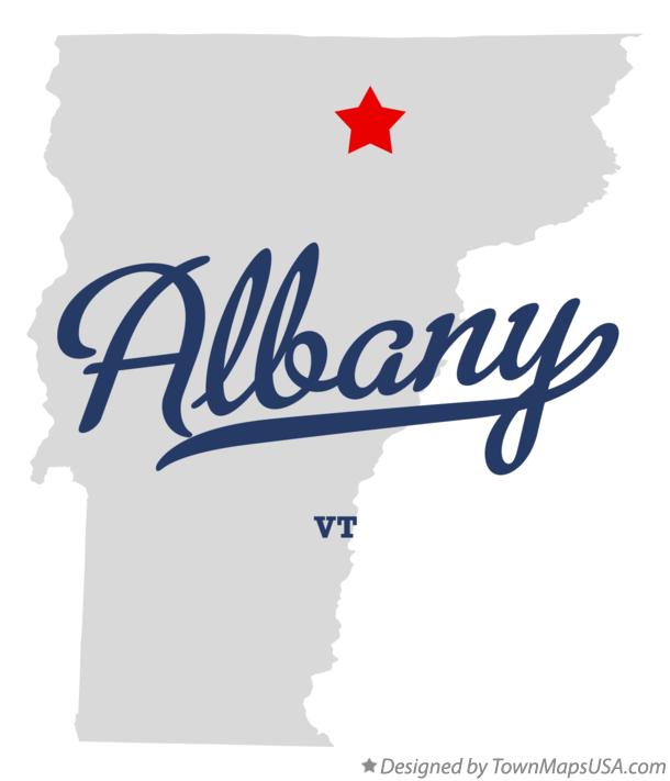 Map of Albany Vermont VT