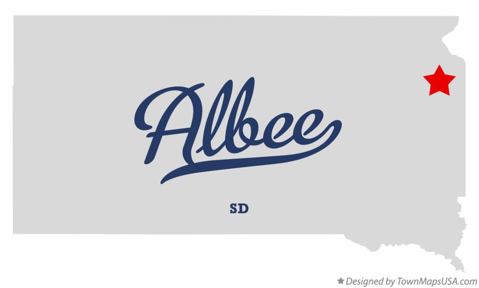 Map of Albee South Dakota SD