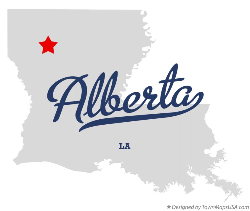 Map of Alberta Louisiana LA