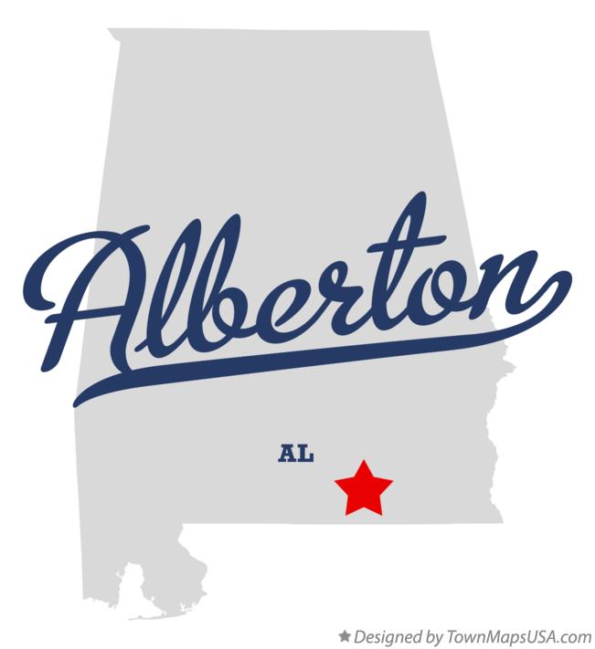 Map of Alberton Alabama AL