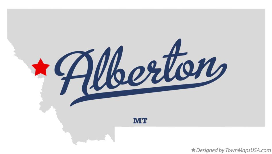 Map of Alberton Montana MT