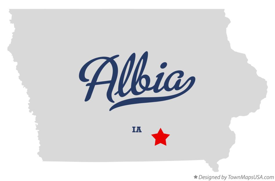 Map of Albia Iowa IA