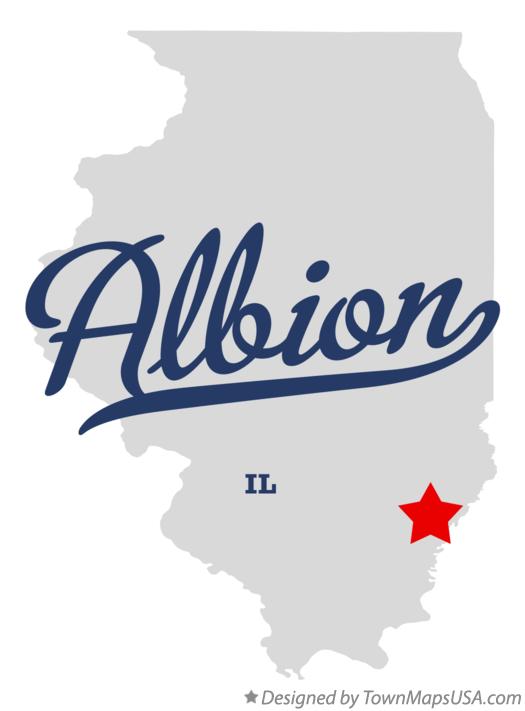 Map of Albion Illinois IL
