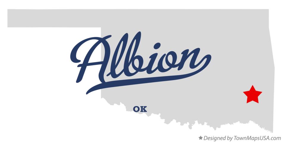Map of Albion Oklahoma OK