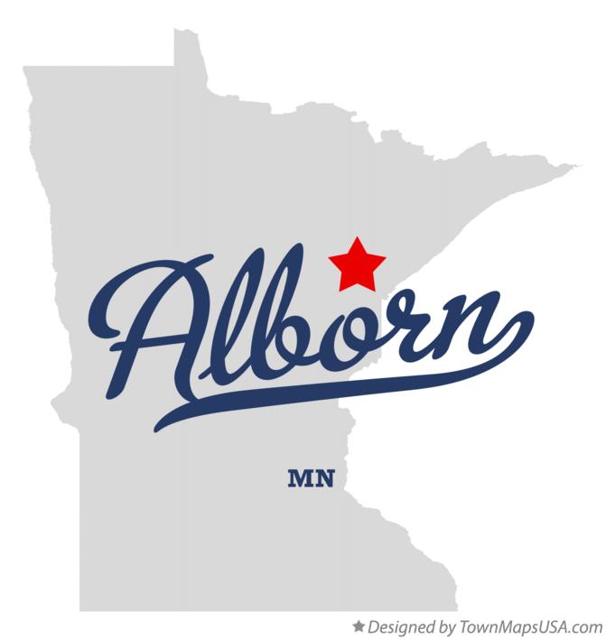 Map of Alborn Minnesota MN