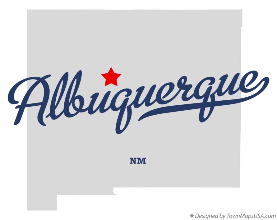 Map of Albuquerque New Mexico NM