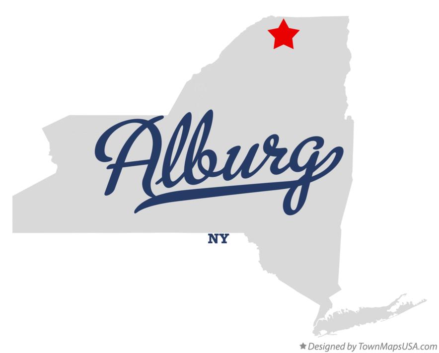 Map of Alburg New York NY