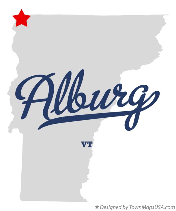 Map of Alburg Vermont VT