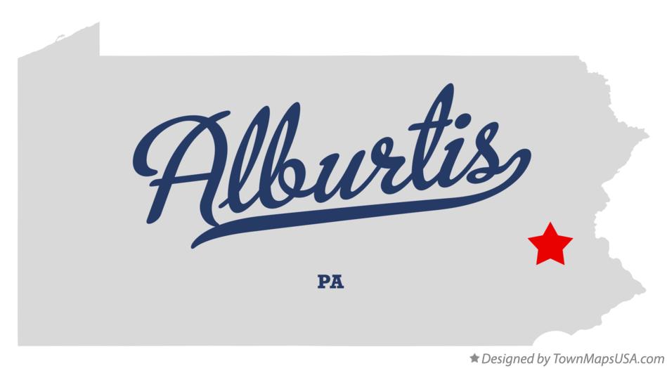 Map of Alburtis Pennsylvania PA