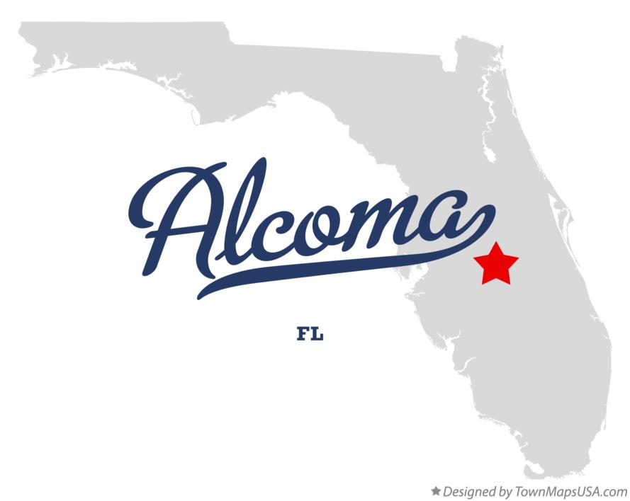 Map of Alcoma Florida FL