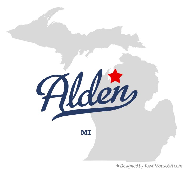 Map of Alden Michigan MI