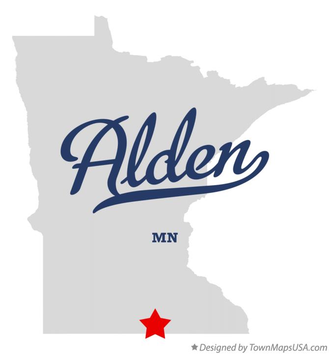 Map of Alden Minnesota MN