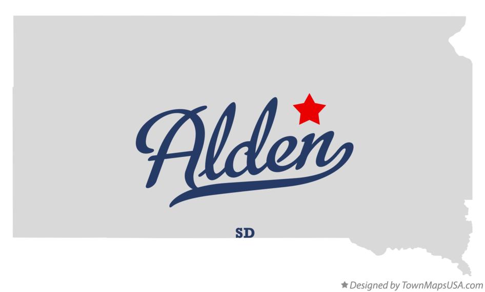 Map of Alden South Dakota SD