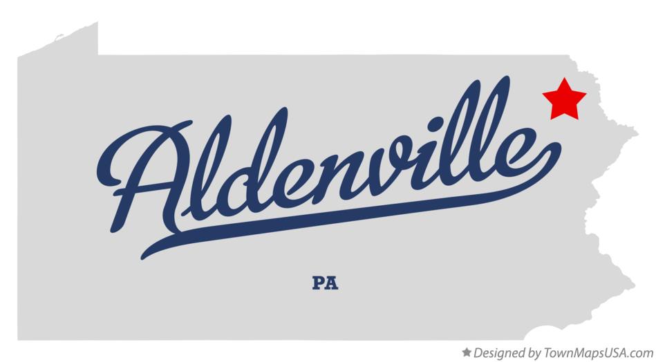 Map of Aldenville Pennsylvania PA