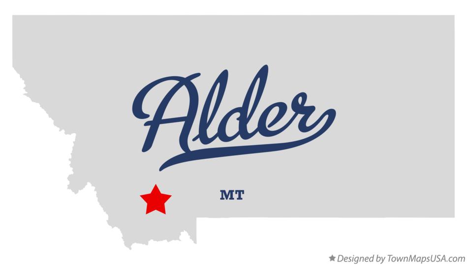 Map of Alder Montana MT
