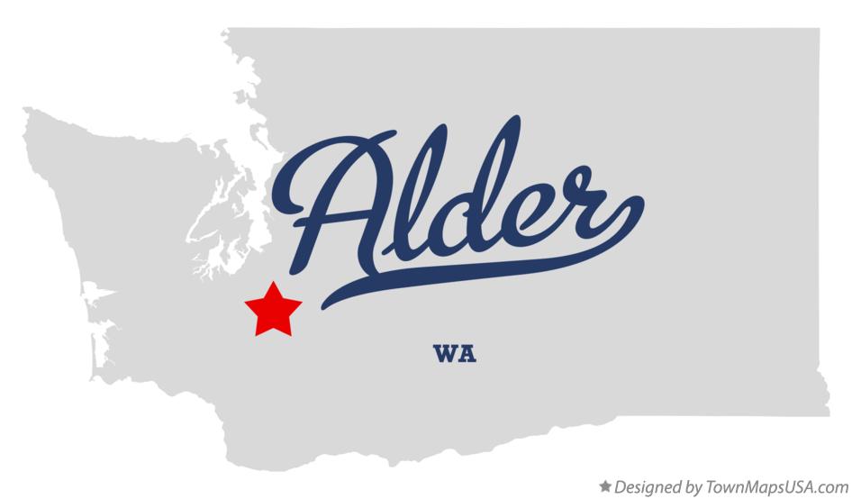Map of Alder Washington WA