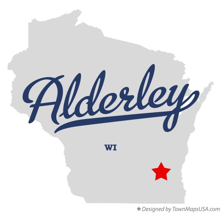 Map of Alderley Wisconsin WI