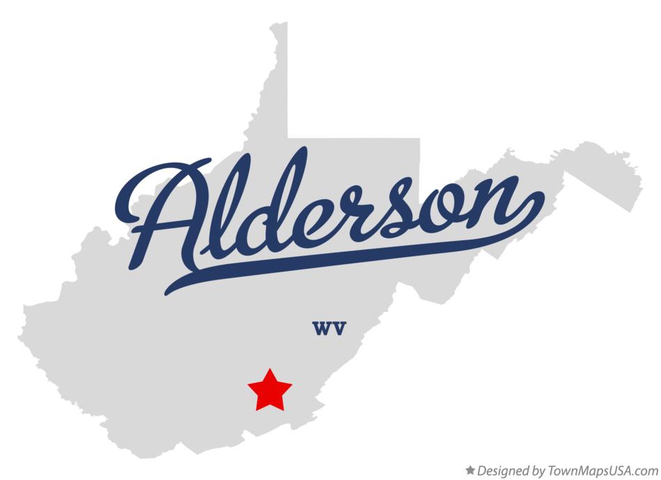 Map of Alderson West Virginia WV