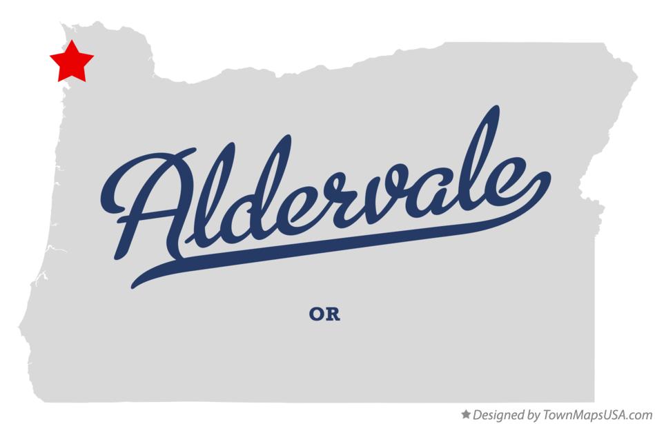 Map of Aldervale Oregon OR
