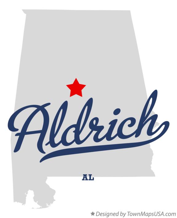 Map of Aldrich Alabama AL