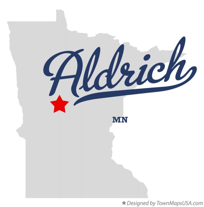Map of Aldrich Minnesota MN