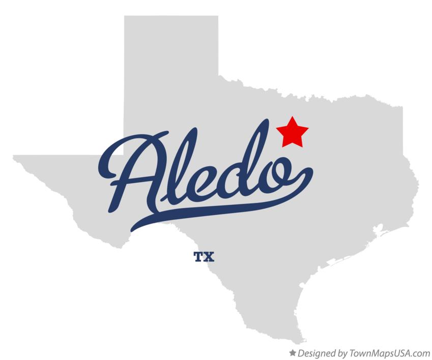Map of Aledo Texas TX