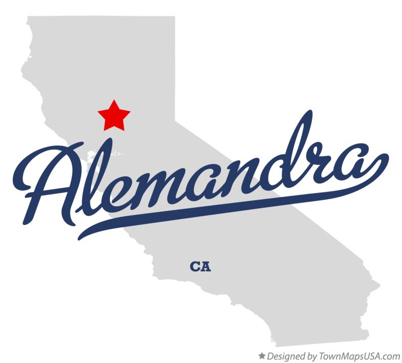 Map of Alemandra California CA