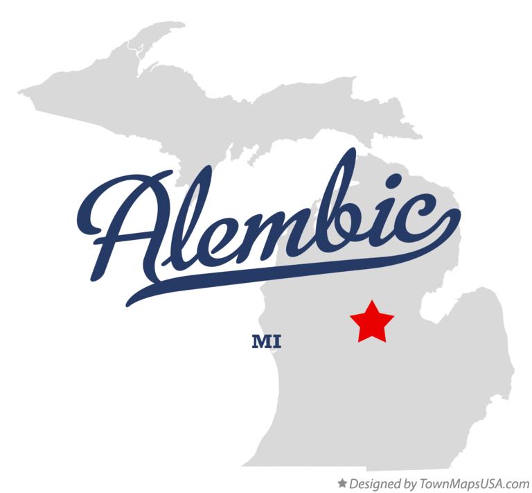 Map of Alembic Michigan MI