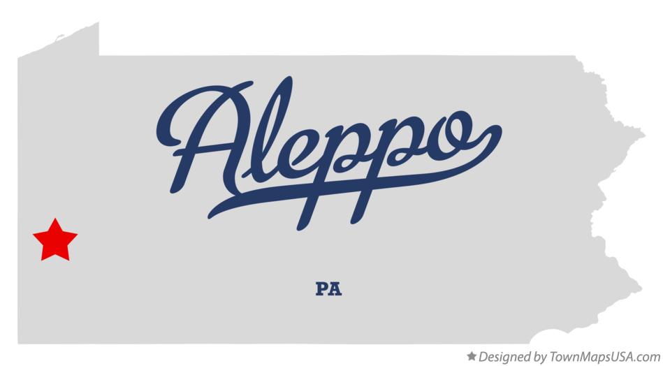 Map of Aleppo Pennsylvania PA