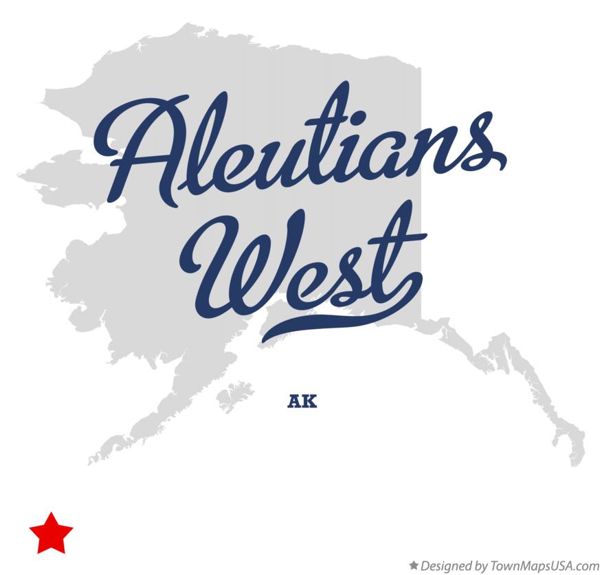 Map of Aleutians West Alaska AK
