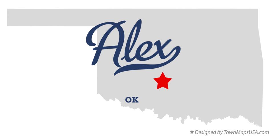 Map of Alex Oklahoma OK