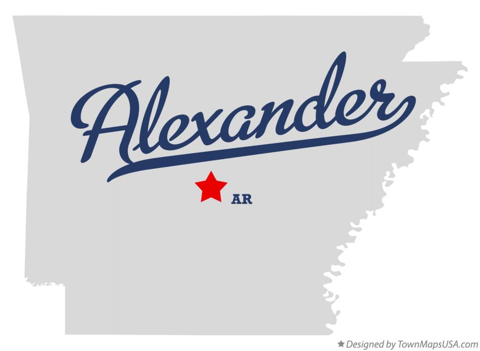 Map of Alexander Arkansas AR