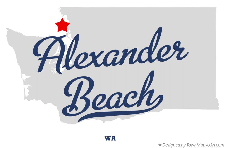 Map of Alexander Beach Washington WA