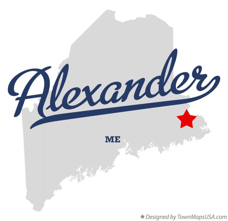 Map of Alexander Maine ME