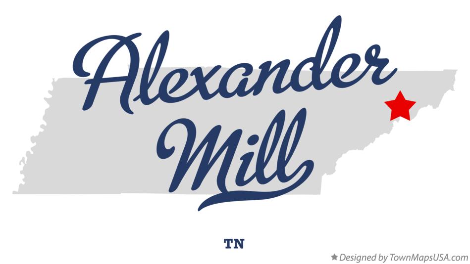 Map of Alexander Mill Tennessee TN