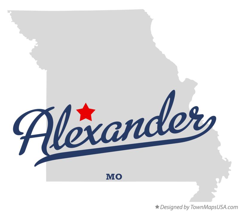 Map of Alexander Missouri MO