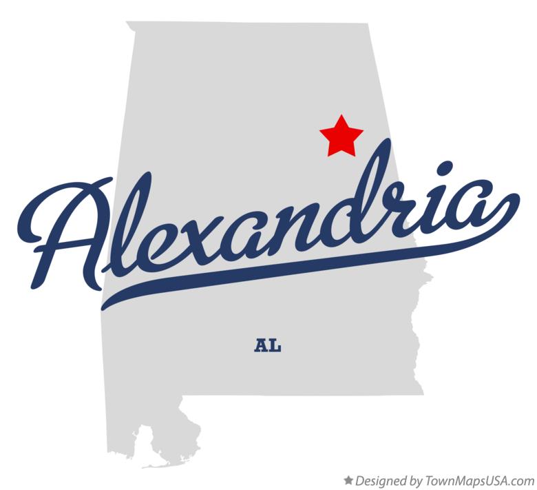 Map of Alexandria Alabama AL