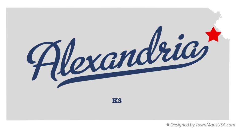 Map of Alexandria Kansas KS