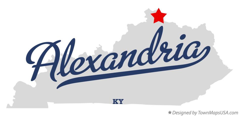 Map of Alexandria Kentucky KY