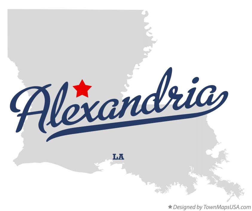 Map of Alexandria Louisiana LA