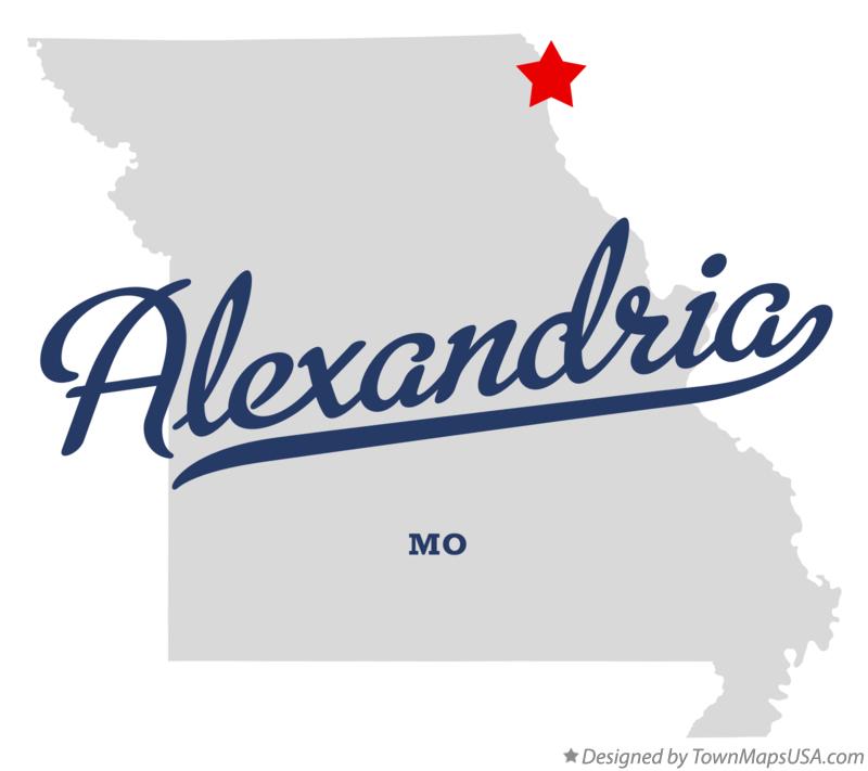 Map of Alexandria Missouri MO