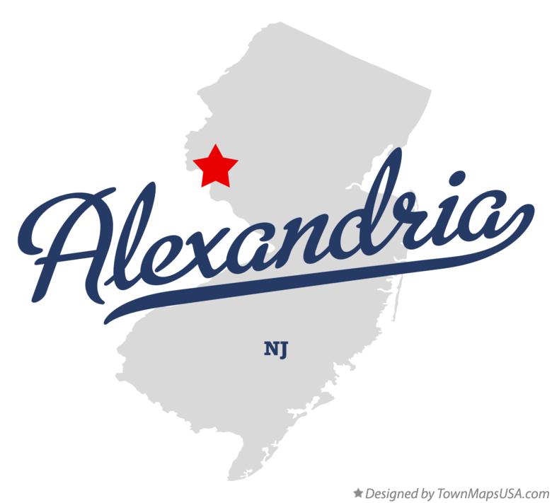 Map of Alexandria New Jersey NJ